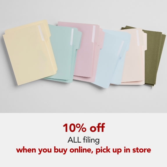10% off ALL filing when you buy online, pick up in store. Valid through 5/23/26.