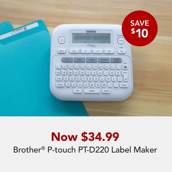 Save $10 on Brother P-touch PT-D220 Home/Office Everyday Label Maker