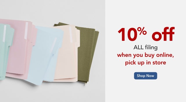10% off ALL filing when you buy online, pick up in store.