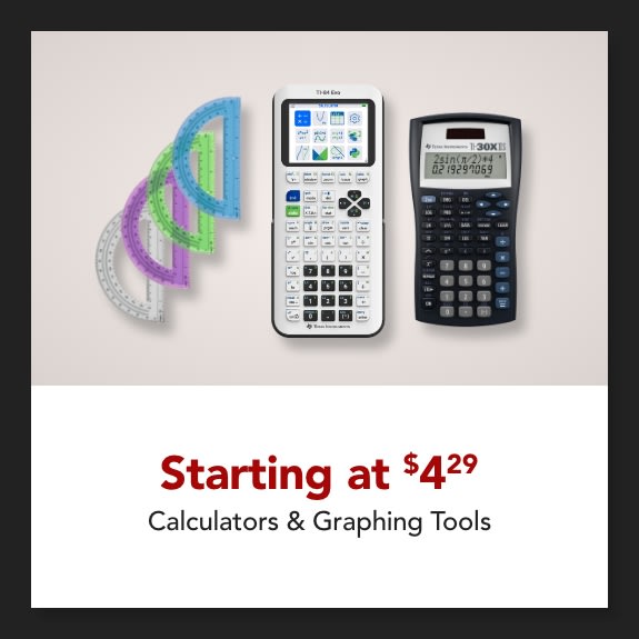 Calculators & Graphing Tools starting at $4.29