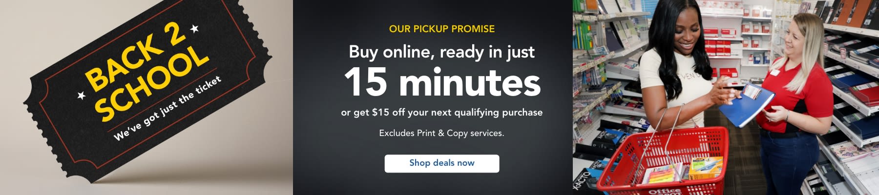 Buy online pick up in store in 15 minutes!