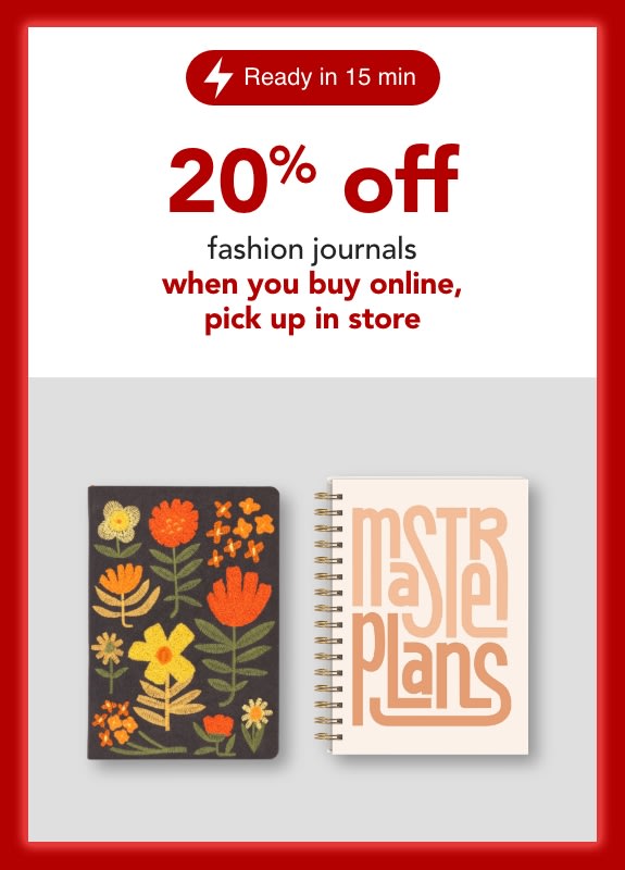 20% off fashion journals