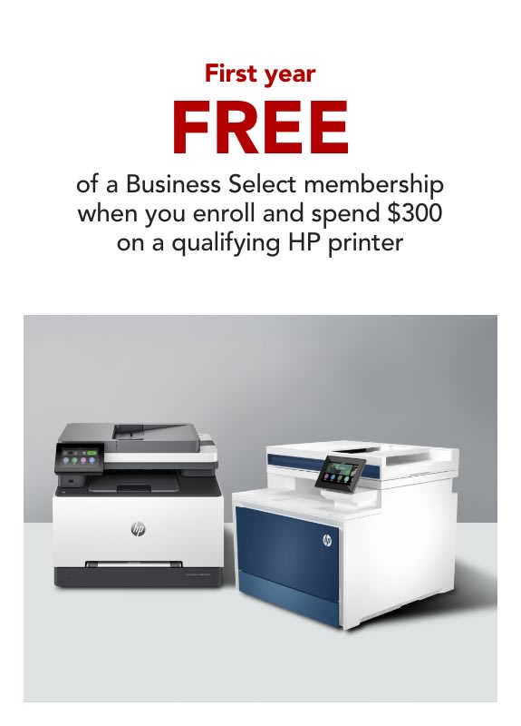 In store only- FREE first year of a Business Select membership when you enroll and spend $300