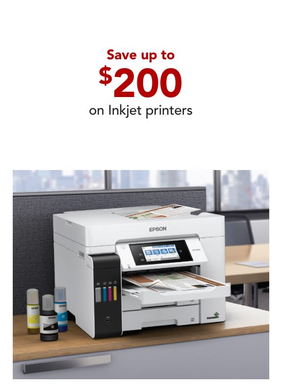Save up to  $200 on InkJet Printers