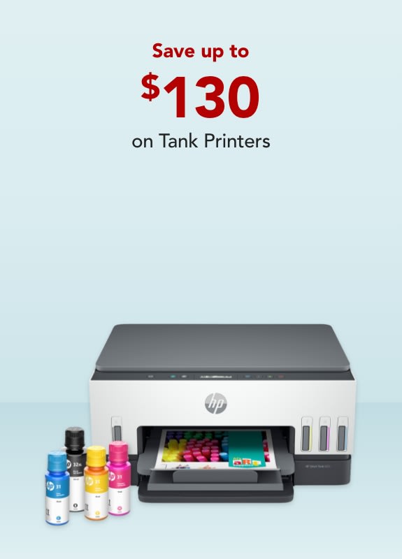 Save up to $130  on Tank Printers