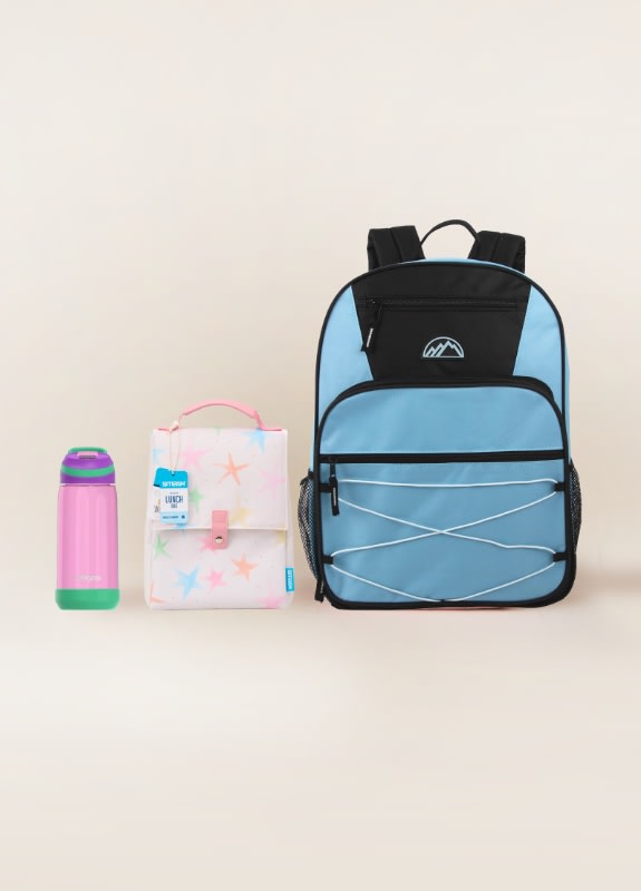 Backpacks starting at $14.99 and lunch starting at $9.74
