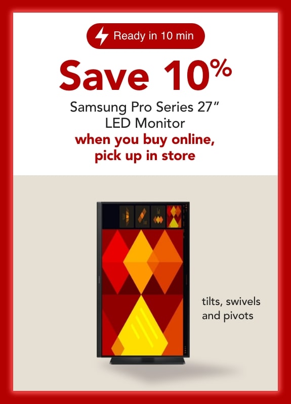 10% off  Samsung S40GD Series 27" LED Monitor  when you buy online, pick up in store