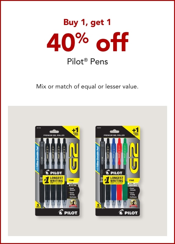 Buy 1, get 1 40% off  Pilot® Brand Pens.