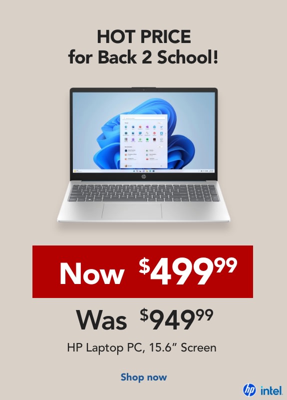 HOT PRICE  for Back 2 School! Get this HP PC for $499.99