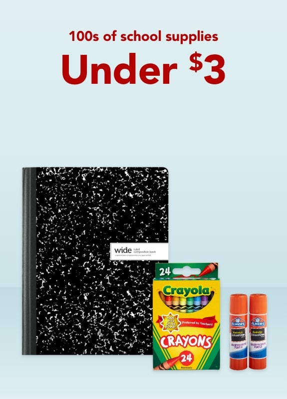 100s of school supplies under $3