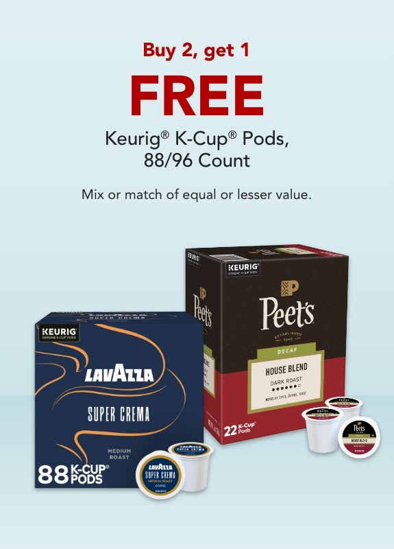 Buy 2, get 1 FREE Keurig® K-Cup® Pods, 88/96-Count 