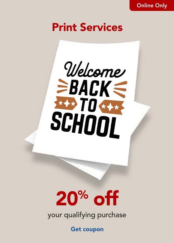 20% off your qualifying print service purchase