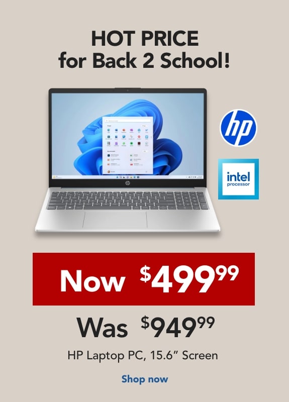 HOT PRICE  for Back 2 School! Get this HP PC for $499.99