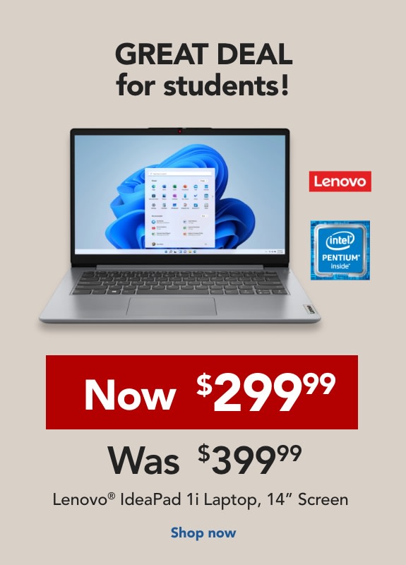 Get this Lenovo® IdeaPad 1i 14 Laptop for  $299.99