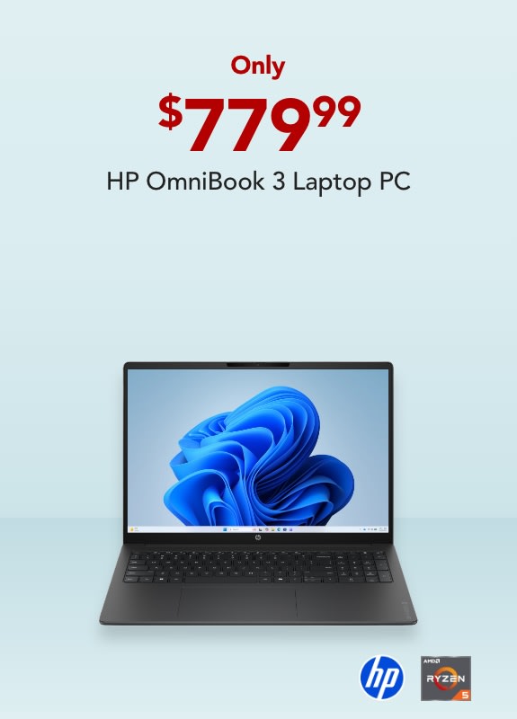 HP OmniBook 3 Laptop PC – $779.99 (regularly $1,099.99)