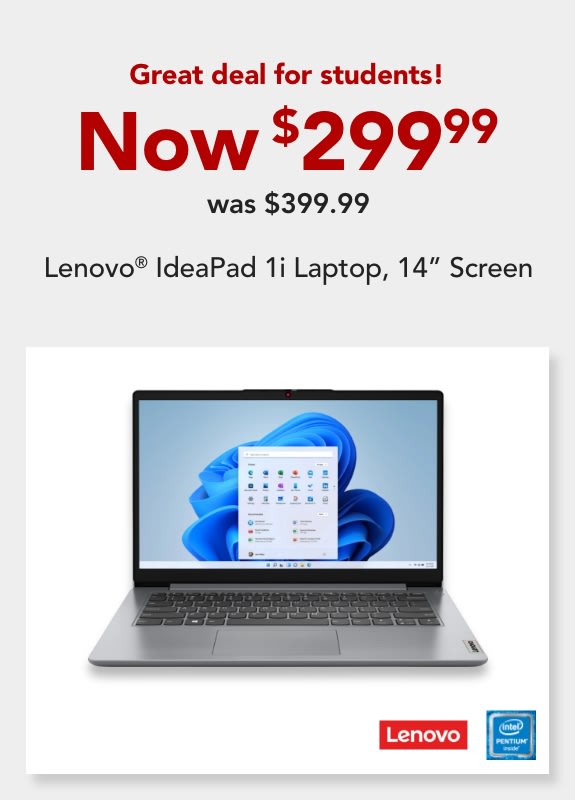 $299.99 Lenovo Laptop