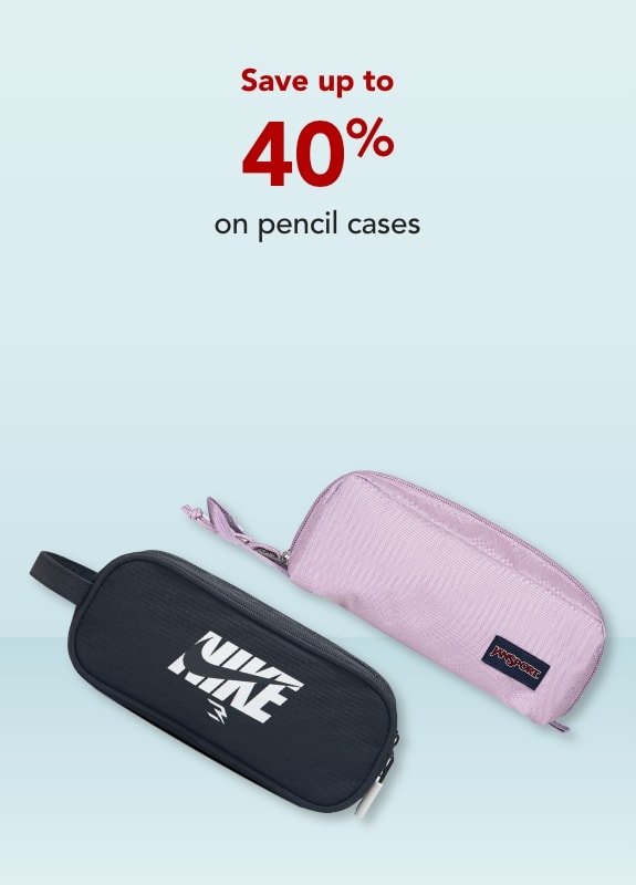 Save up to 40% on pencil cases