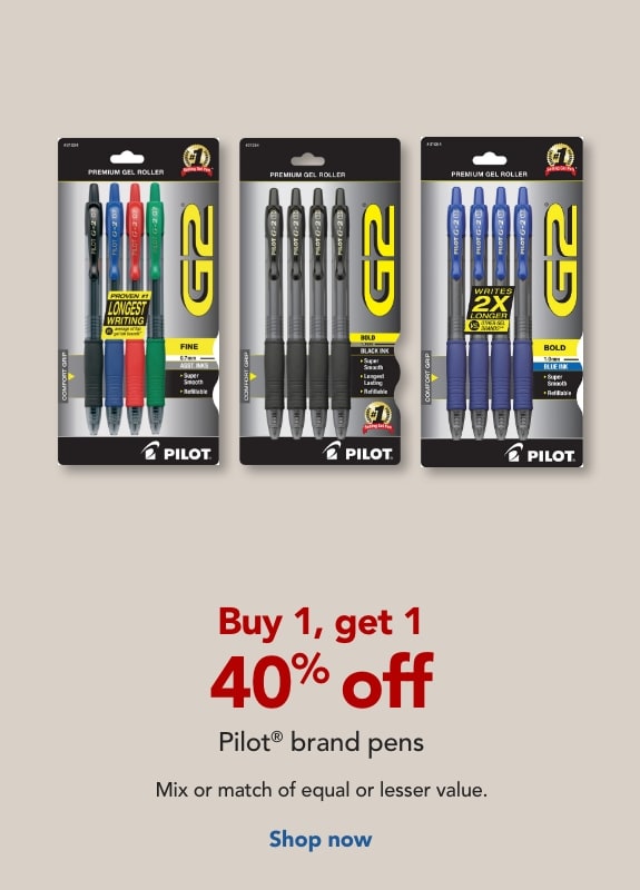 Buy 1, get 1 40% off  Pilot® Brand Pens.