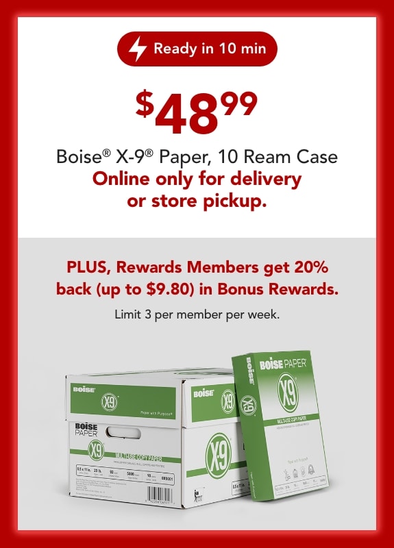 X9, $48.99 Plus REWARDS MEMBERS get 20% back in Bonus Rewards  Limit 3 per member per week. Valid online for delivery or store pickup