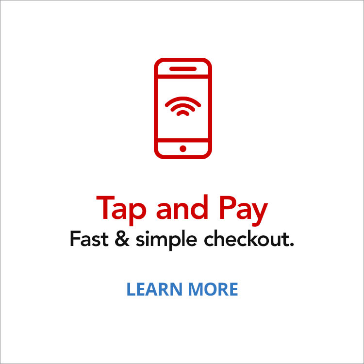 Tap and Pay. Fast & simple checkout 