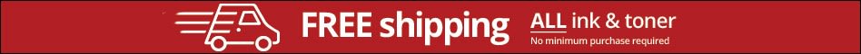 FREE Shipping on all ink & toner. No minimum purchase required. FREE Shipping on all ink & toner. No minimum purchase required.