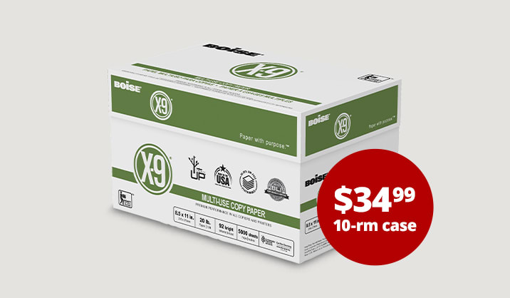 Hot Paper Deals. Boise® X-9® Copy Paper, 10 ream case