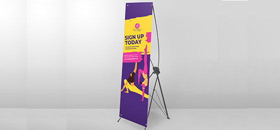 Hardware Only Double Sided Street Pole Banner 24" 
