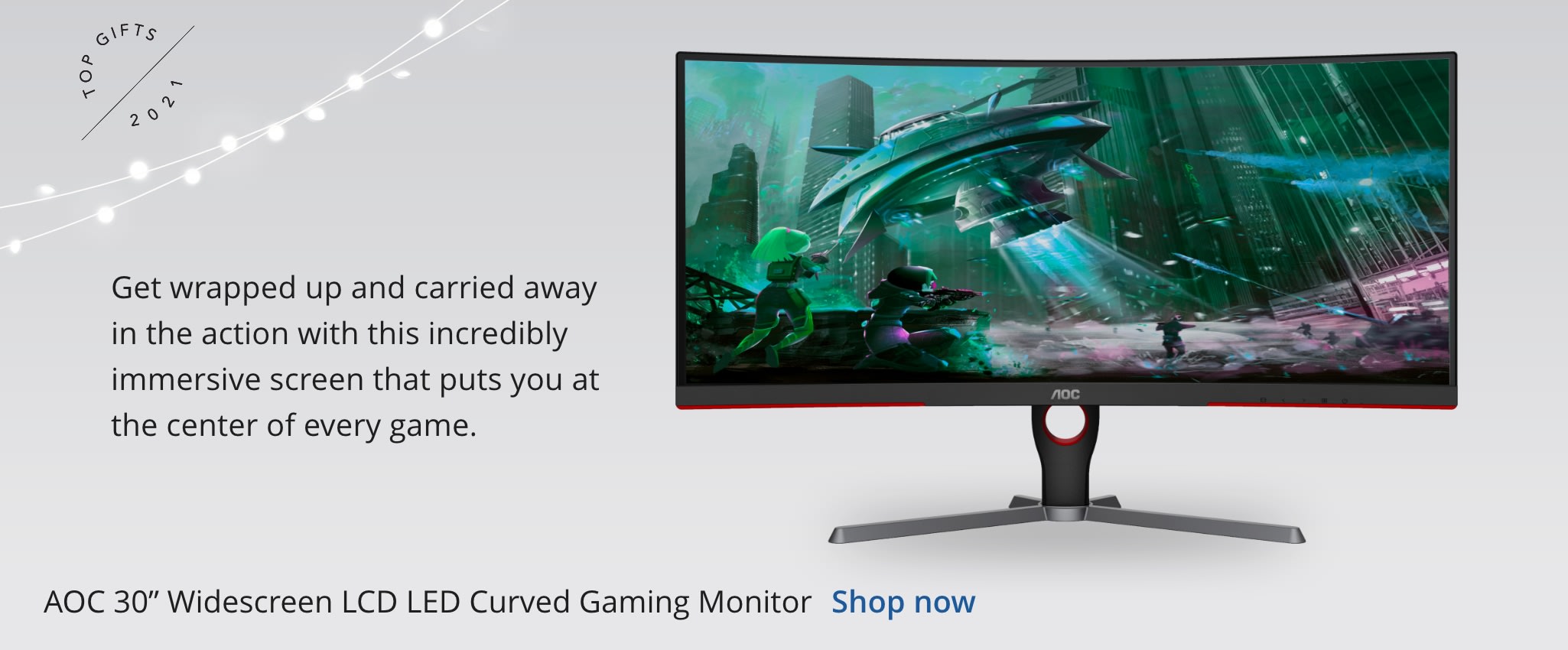 AOC 30" Widescreen LCD LED Curved Gaming Monitor