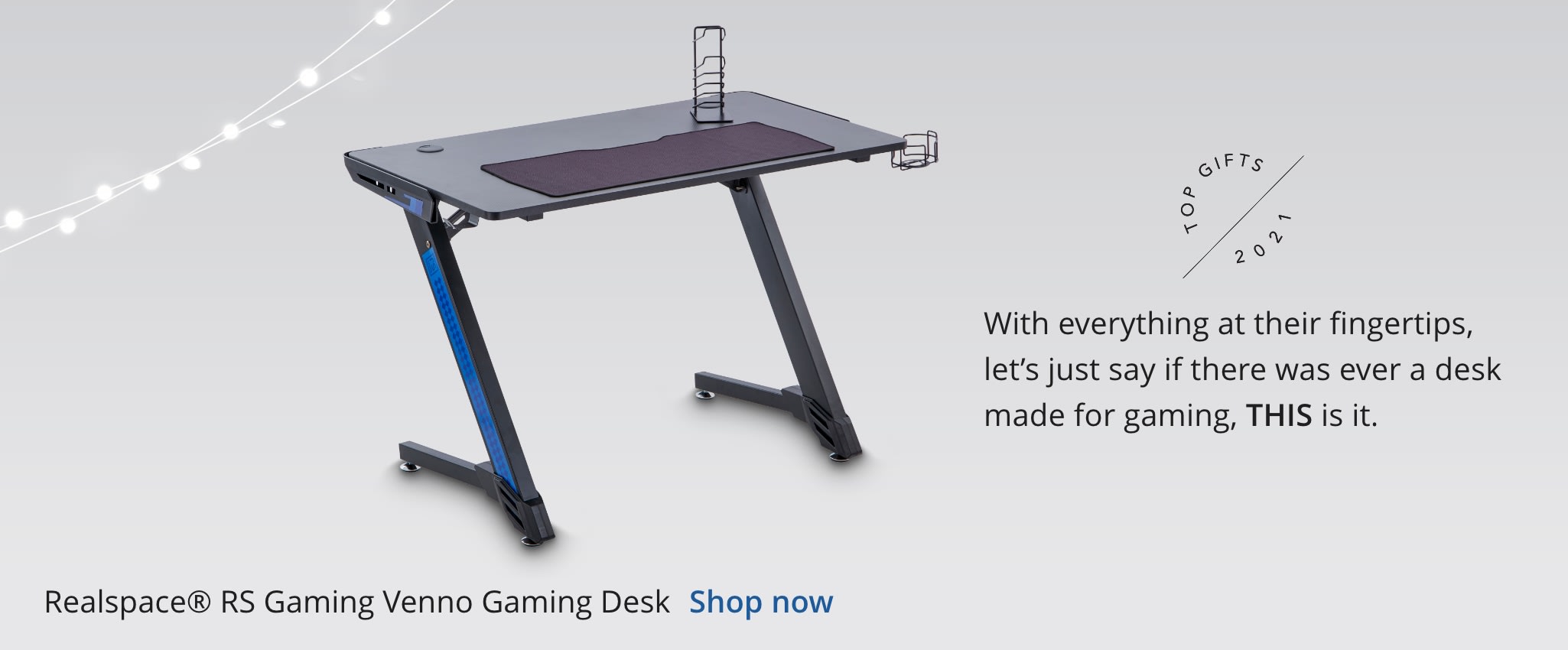 Realspace® RS Gaming™ Venno Gaming Desk