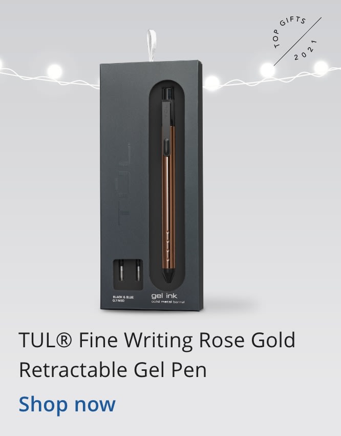TUL® Fine Writing Rose Gold Retractable Gel Pen