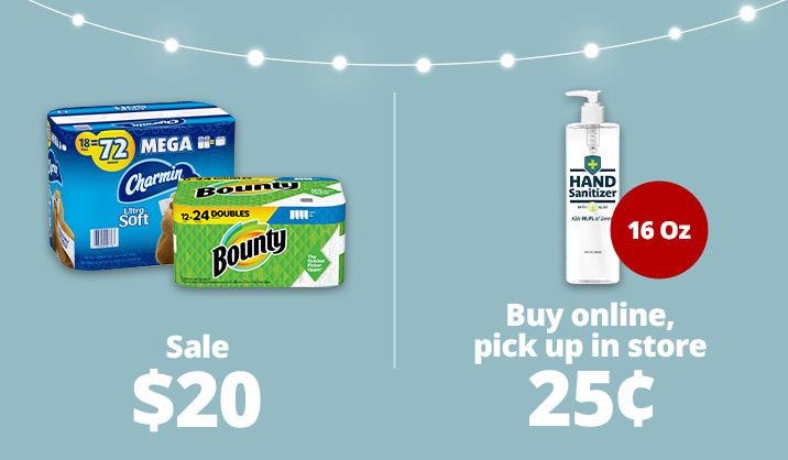 Stock up & Save on paper products, hand sanitizers & more