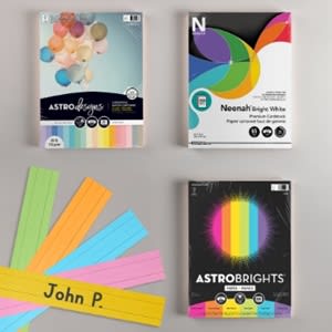 All Neenah, Astrobrights, Astrodesigns &amp; Exact brand products.&nbsp;Mix or match of equal or lesser value.