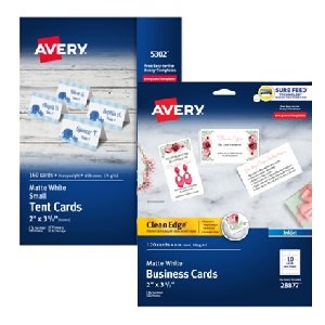 select Avery Cards. Mix or match or equal or lesser value.