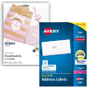 ALL Avery Labels. Mix or match or equal or lesser value.