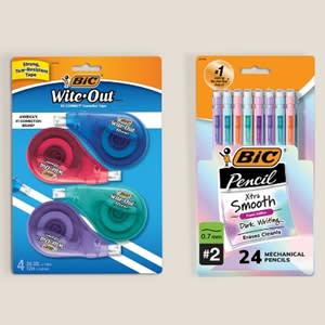 BIC writing. Mix or match of equal or lesser value.