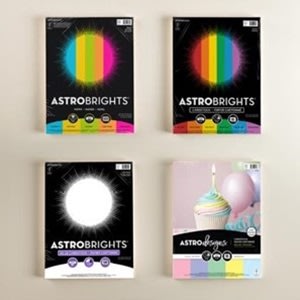 Astrobrights, Neenah, Exact &amp; Astrodesigns Paper. Mix or match of equal or lesser value.