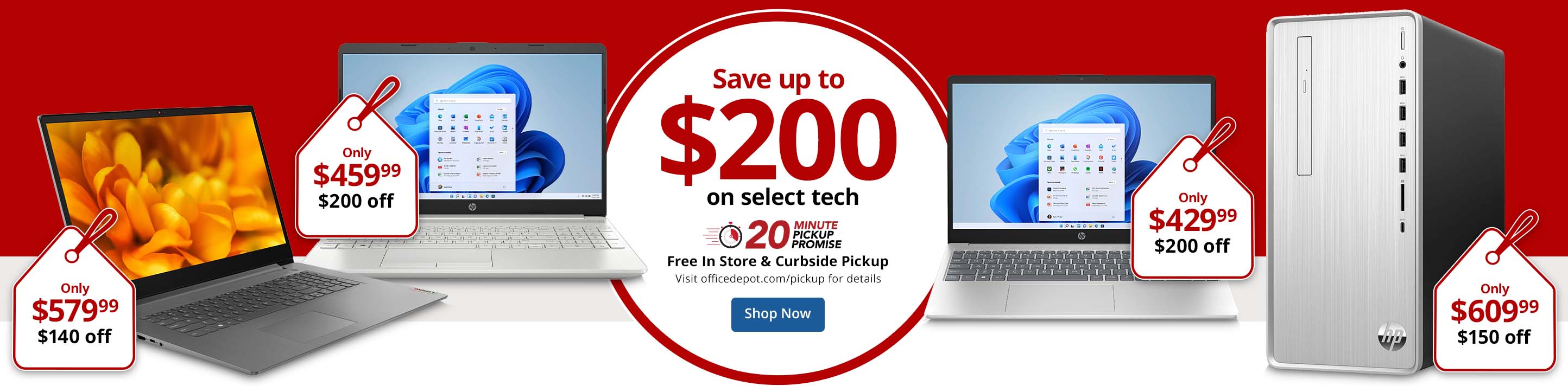 Save up to $200 on select tech