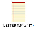 Letter 8.5" x 11"