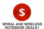 Spiral & Wireless Notebook Deals