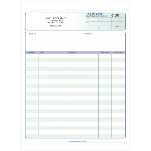 Purchase Order Forms