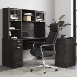 Realspace Magellan 59 W L Shape Corner Desk Espresso - Office Depot