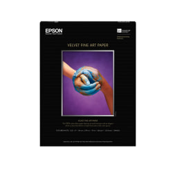 Epson Velvet Fine Art Paper Letter Size 8 12 x 11 White Ream Of 20