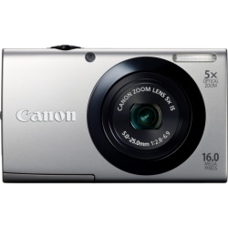 Canon PowerShot A3400 IS 16.0 authentic MP 5x Optical Zoom Digital Camera Silver - Bundle