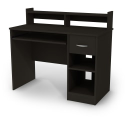 South Shore Axess 41 W Computer Desk With Keyboard Tray Pure Black