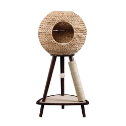 Sauder Pet Home Natural Sphere Cat Tower 43 34 H x 19 78 W x 21 58 D Espresso Office Depot