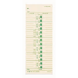 TOPS Time Cards Replaces Original Card 10 800292 Numbered Days 1