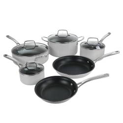 Martha Stewart 10 Piece Aluminum Non Stick Cooking Set White