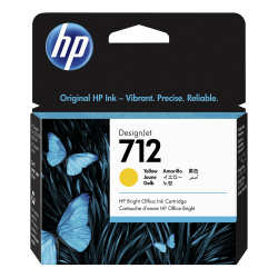 HP 712 DesignJet Yellow Ink Cartridge 3ED69A - Office Depot