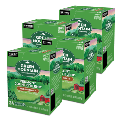 Green Mountain Coffee Single Serve Coffee K Cup Vermont Country Blend Carton Of 96 4 x 24 Per Box Office Depot