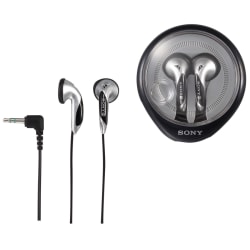 Sony MDR E828LP Fontopia Earbud Headphones Gray Office Depot